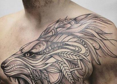 LEO tetovaža fotografija - konstelacija u muškim i ženskim tetovažama